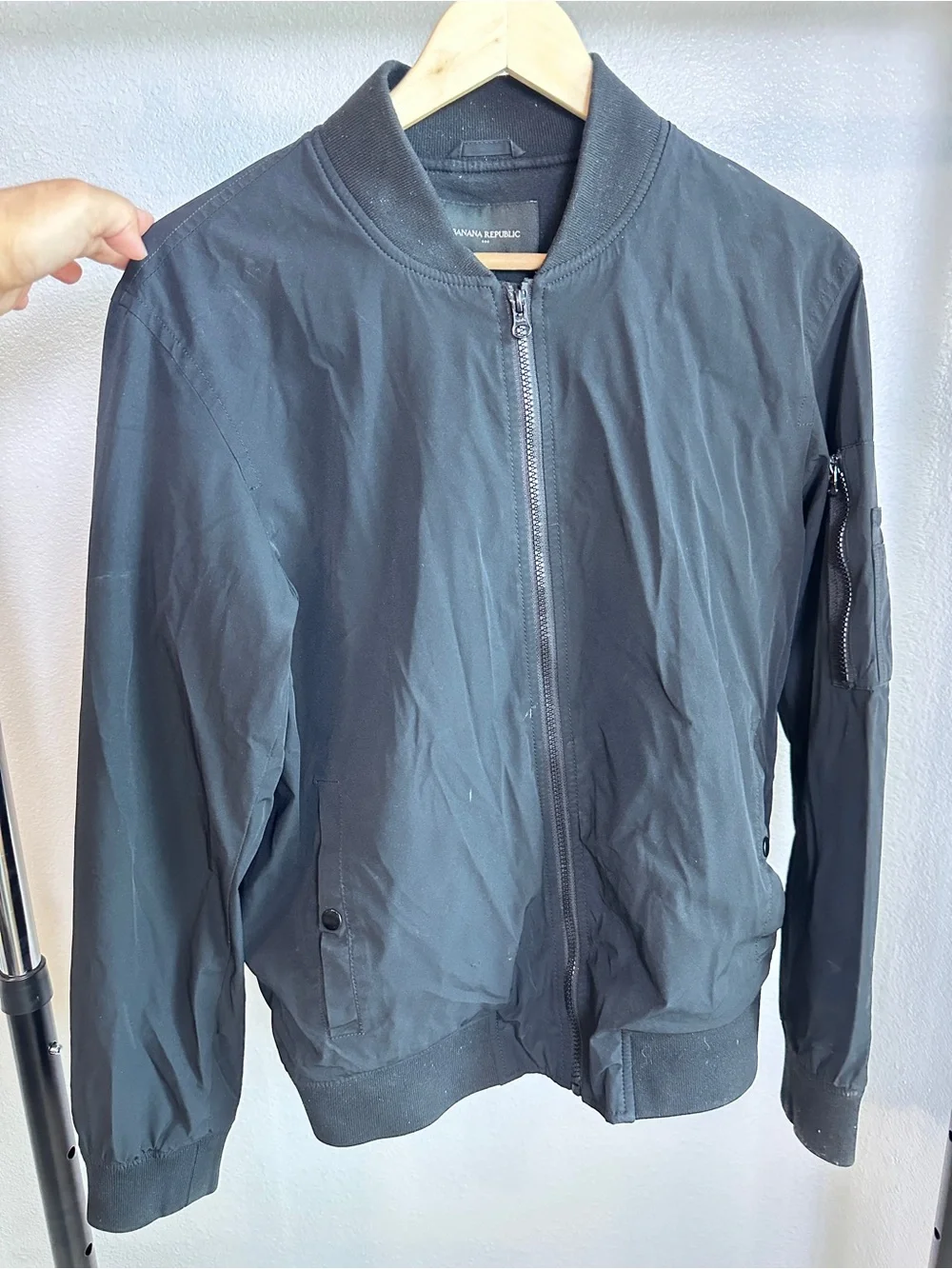 Banana Republic Men’s Black Bomber Jacket Size M